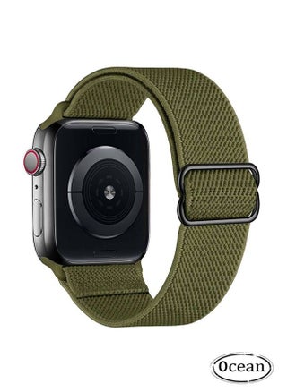 Soft Nylon Elastic Braided Strap For Apple Watch SE Series 8/7/6/5/4/3/2/1 (Army Green, 38mm/40mm/41mm) - pzsku/ZF34DB9FD98CA23FBD9B9Z/45/_/1719981427/b39ff60b-9777-48f9-864a-ae7ca6607280