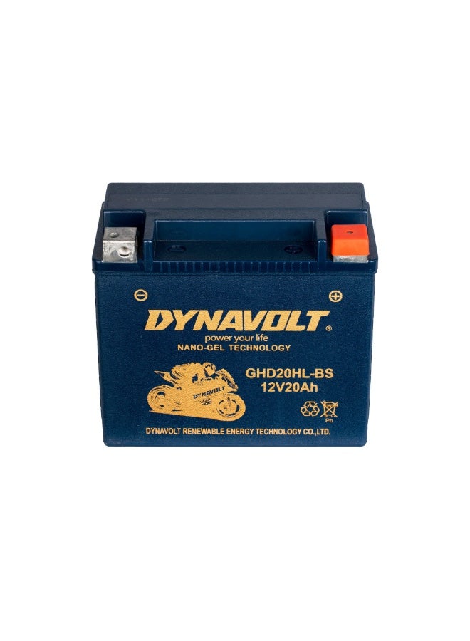 Dynavolt GHD20H-BS 12V 20Ah Nano Gel AGM Motorcycle Battery - Image 2