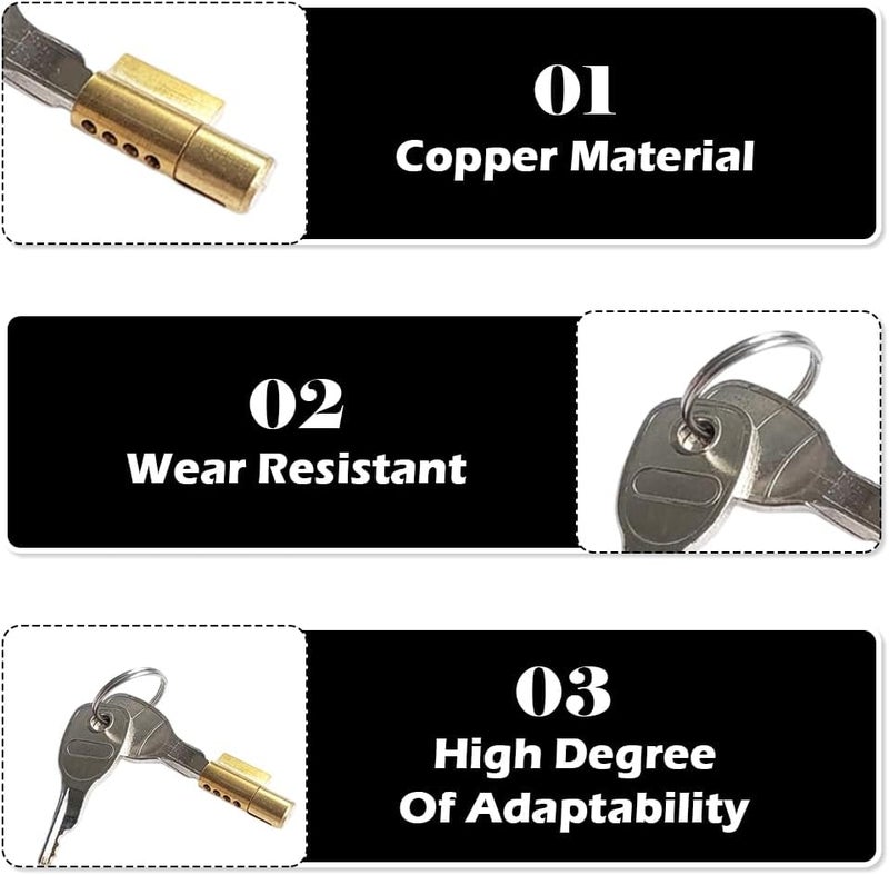 PMTFUMY 2PCS Trailer Hitch Coupling Locks with 4 Keys - Compatible with Erde, Daxara, and Maypole Trailers - Image 3