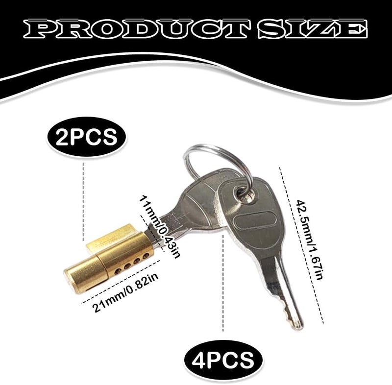 PMTFUMY 2PCS Trailer Hitch Coupling Locks with 4 Keys - Compatible with Erde, Daxara, and Maypole Trailers - Image 2