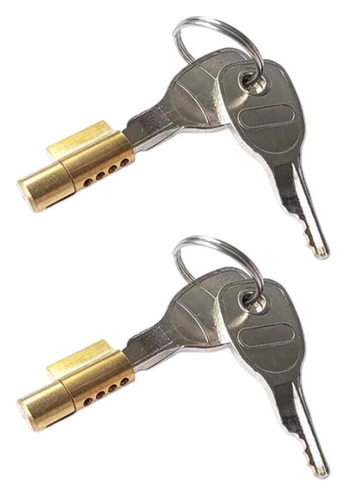 PMTFUMY 2PCS Trailer Hitch Coupling Locks with 4 Keys - Compatible with Erde, Daxara, and Maypole Trailers - Image 1
