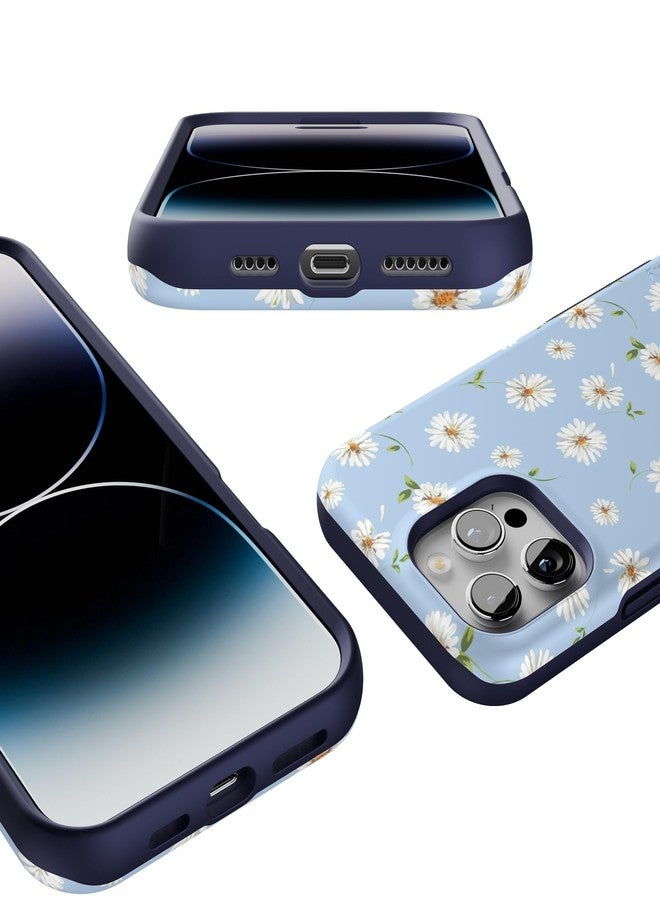 Casely iPhone 16 Pro Max Case | Daisy Daydream | Baby Blue Floral | Compatible with MagSafe | Bold Protective Design - Image 3