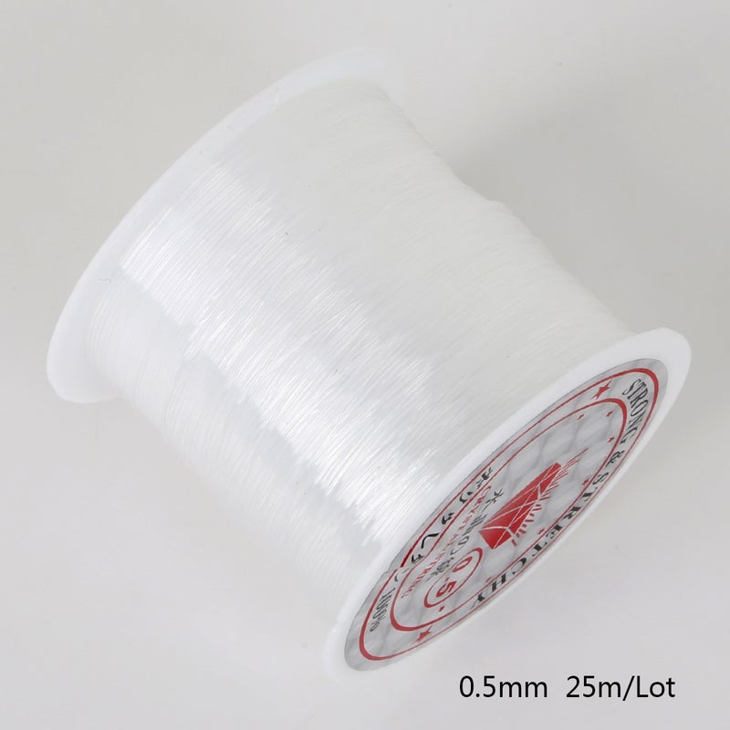 0.2-0.8MM crystal non-elastic transparent fishing line diy winding woven necklace ring beads tassel beading line 0.5mm about 20 m/roll 