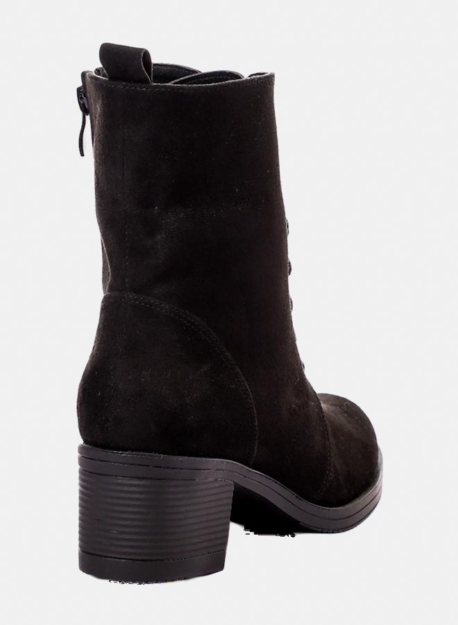 XO Style Leather Ankle Boot -  Black 5CM - Image 3