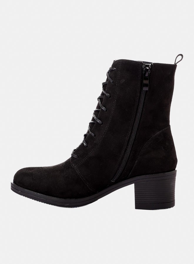 XO Style Leather Ankle Boot -  Black 5CM - Image 4