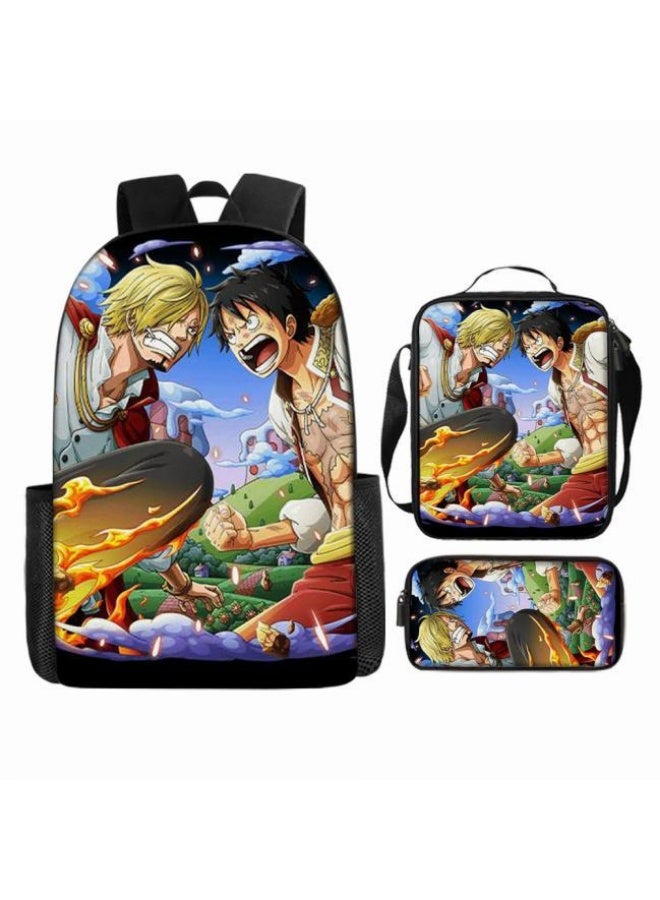 عام أحدث نموذج عالمي من الكرتون طباعة ثلاثة قطعة حقيبة مجموعة ( الطلاب ، الأطفال ، الأصدقاء ، نزهة ، تسلق الجبال ، الخ . ) - Image 2