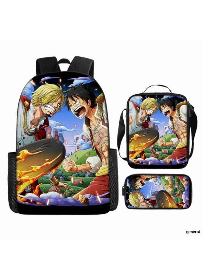 عام أحدث نموذج عالمي من الكرتون طباعة ثلاثة قطعة حقيبة مجموعة ( الطلاب ، الأطفال ، الأصدقاء ، نزهة ، تسلق الجبال ، الخ . ) - Image 1