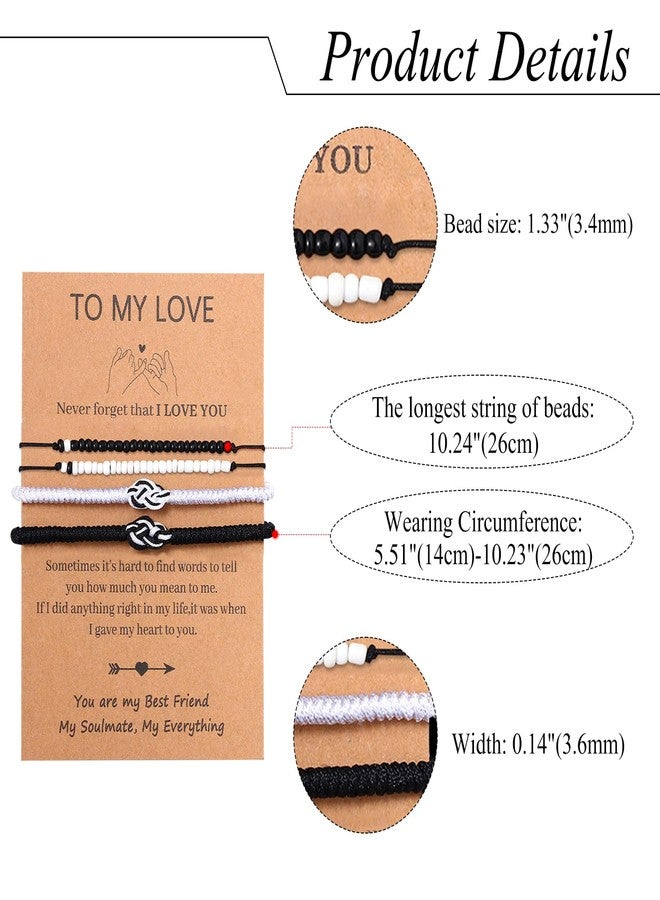 Cupimatch Pinky Promise Couple Bracelet: Matching Couple Beaded Bracelets I Love You Partner Friendship Woven Bracelet Couples Gifts - Image 5