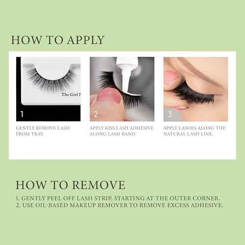 KISS The Muses, False Eyelashes, 'Noblesse', 12mm, Includes 1 Pair, Easy to Apply, Reusable Lash Clusters - Image 2