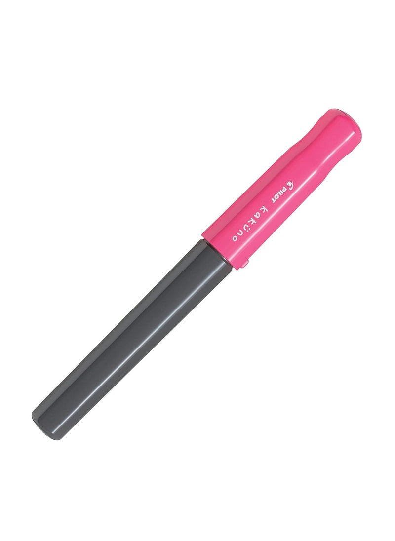PILOT Kakuno Fountain Pen Pink Body With One Ink Cartridge Fine Tip  - Image 2