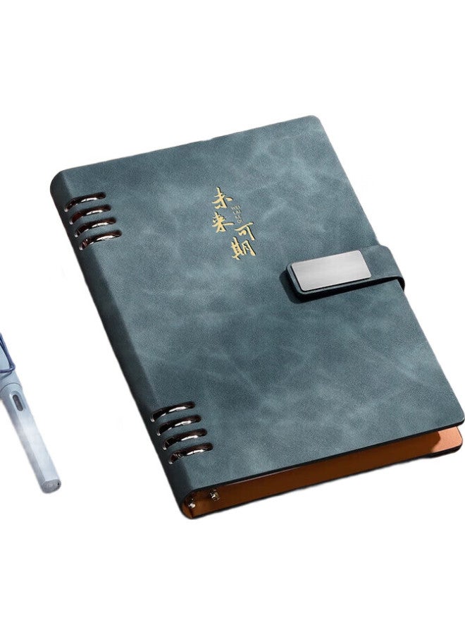 Ujia Loose-Leaf Notebook, A5 Stationery, Business Office Notepad, Thick Removable Cover, Meeting Record Book, High-Quality Diary, Customizable - Image 3
