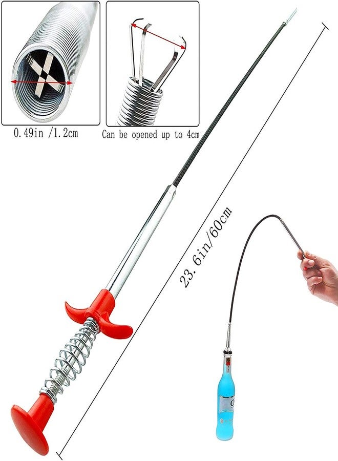 PUTHAK Flexible Grabber Claw Pick Up Reacher Tool With 4 Claws Bendable Hose Pickup Reaching Assist Tool for Litter Pick, Home Sink, Drains, Toilet (24 inch) - Image 2