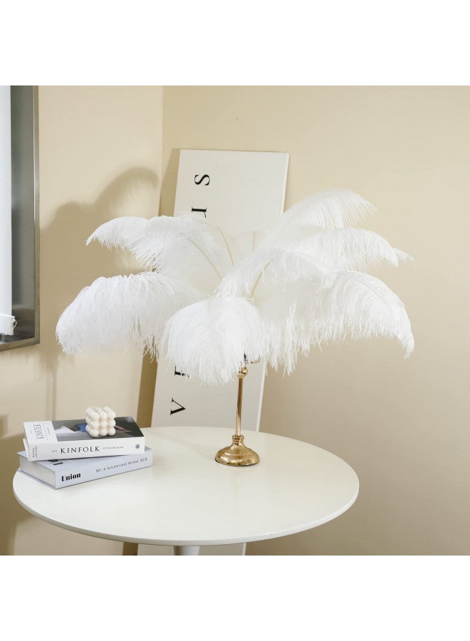 Larryhot White Large Ostrich Feathers - 16-18 inch 10pcs Feathers for Vase,Wedding Party Centerpieces and Home Decorations (White) - Image 2
