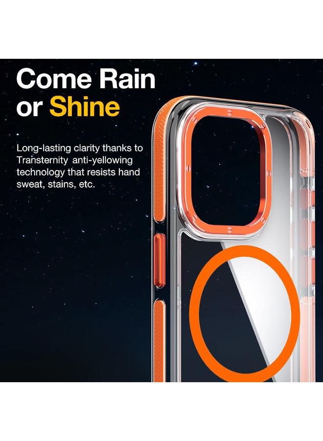 S-TOP Case For iPhone 16 Pro Max Dual-Color Clear Acrylic Hybrid TPU MagSafe Phone Case - Image 5