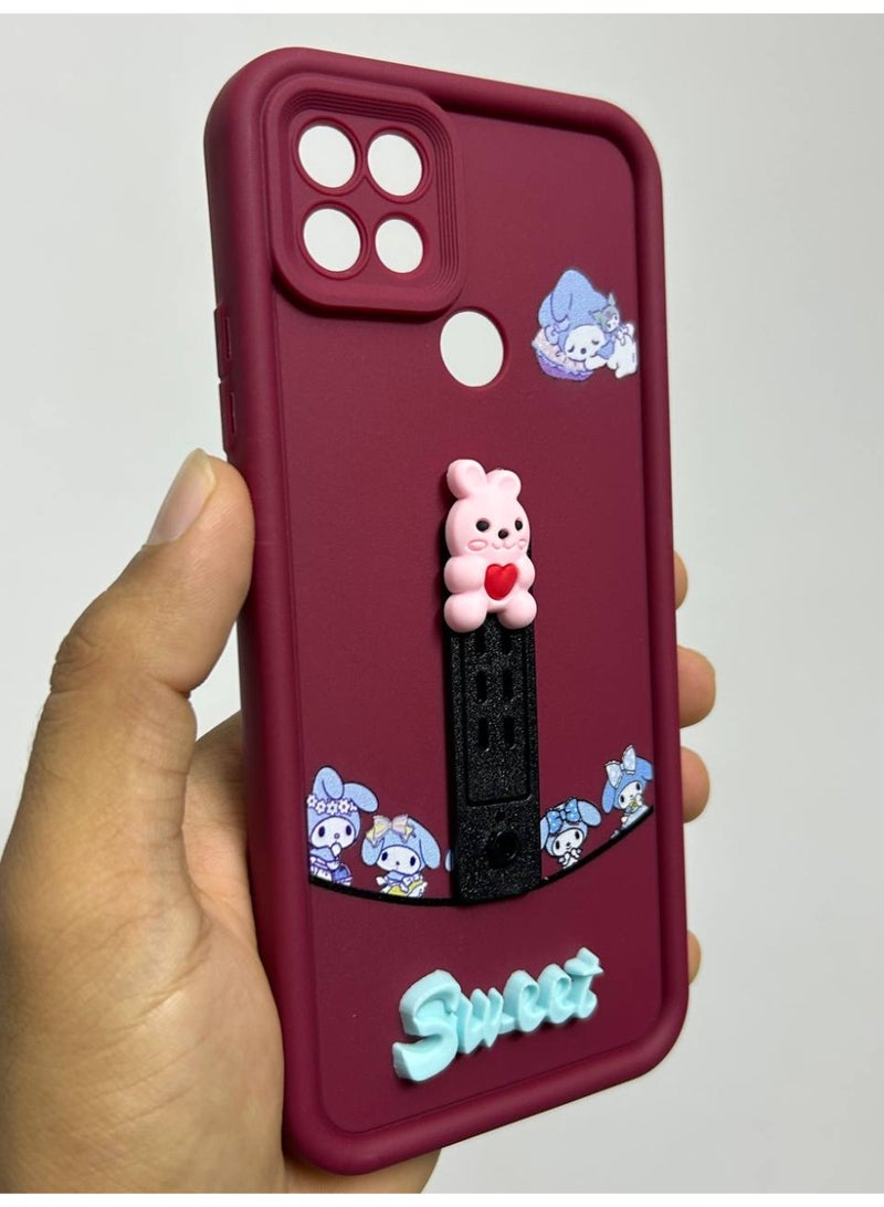 جراب خلفي بتصميم كرتوني جديد عليه كلمه Sweet متوافق مع هاتف Oppo A15 - A15S - Image 2