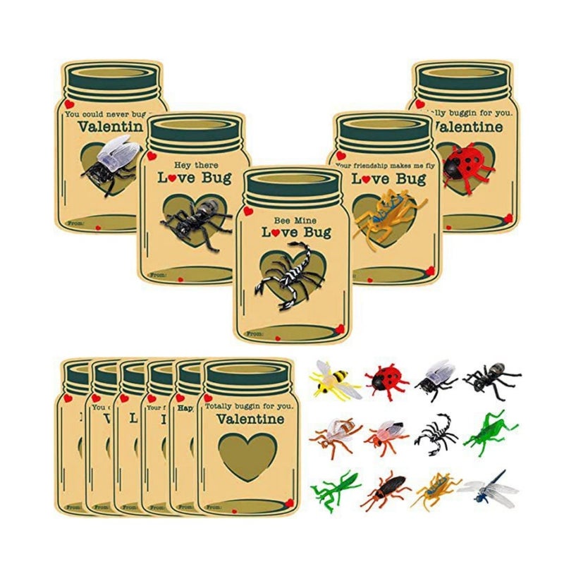 Children'S Valentine'S Day Gift Card Set With Butterfly Doll Boys Girls Valentine'S Day Card Classroom Gift Exchange - Image 1
