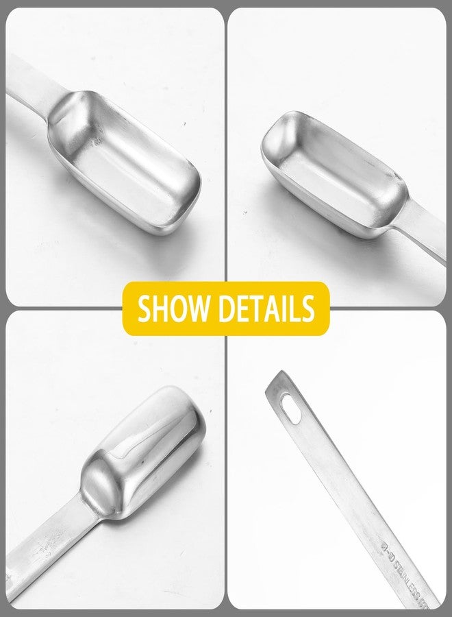 cobee 2 Pcs 1 Teaspoon Measuring Spoon, 1/3 Tbsp | 5 mL | 1/6 Oz, Stainless Steel Long Handle Scoop, Metal Measuring Spoon for Kitchen Cooking Baking Coffee Food Measuring - Image 3