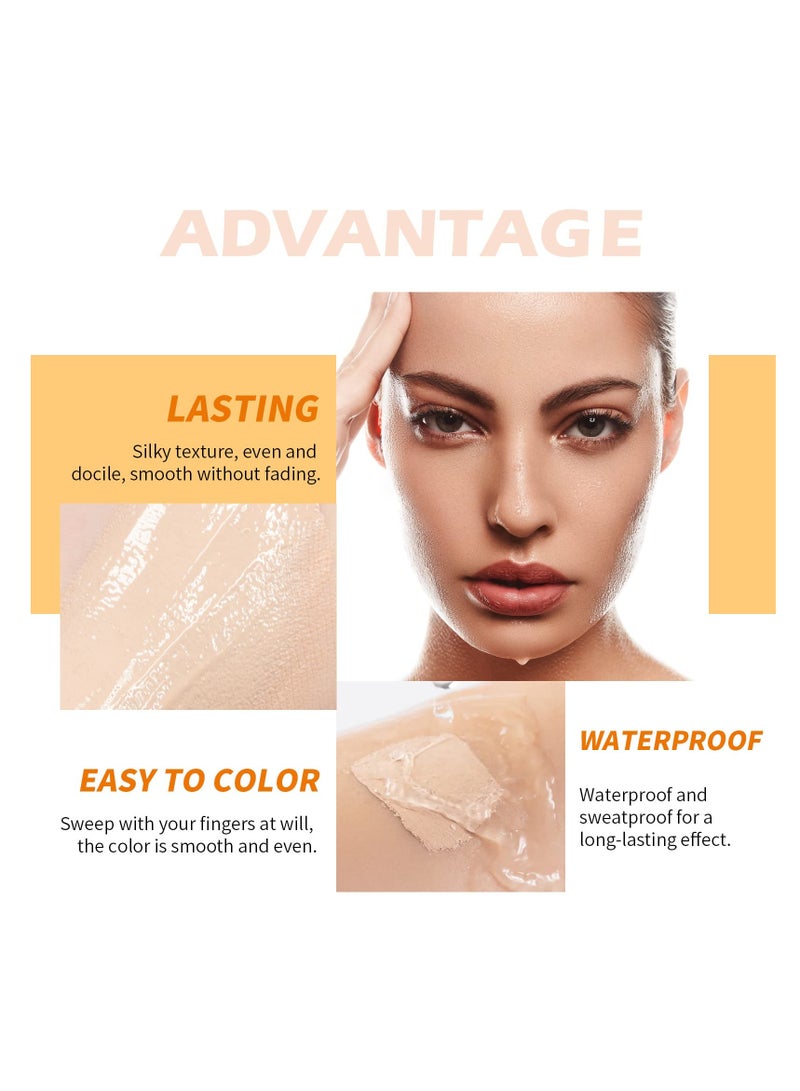 Hydrating BB Cream, Illuminating Tinted Moisturizer BB Cream, Smooth & Lightweight Concealer, Full Coverage Foundation Cream, Even Skin Tone Color Correcting Cream with Cheese Puff