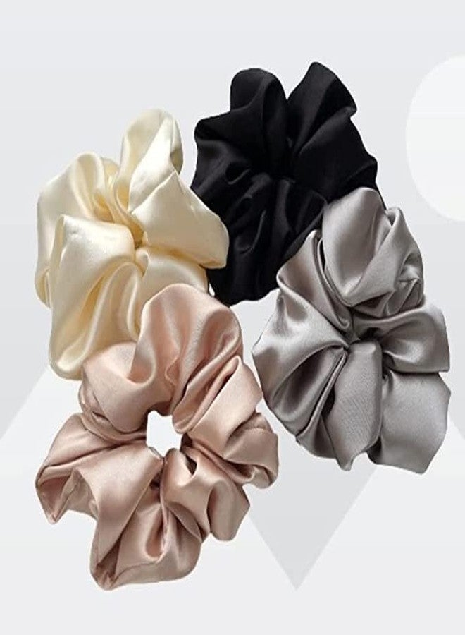 Rock World Scrunchie for hair scrunchies satin silk combo satin scrunchie scrunchies set scrunchies for women Girls.MultiColor Pack of 8 - Image 4