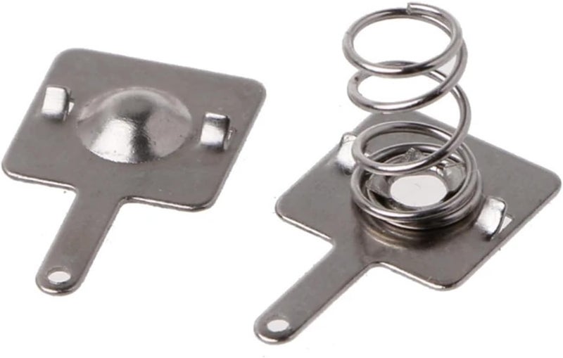 Battery Spring 100pcs/50pairs Silver Tone Metal Battery Spring Plate Set for AA AAA Positive Negative Contact 9 * 9MM - Image 3