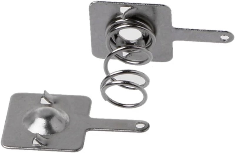 Battery Spring 100pcs/50pairs Silver Tone Metal Battery Spring Plate Set for AA AAA Positive Negative Contact 9 * 9MM - Image 5