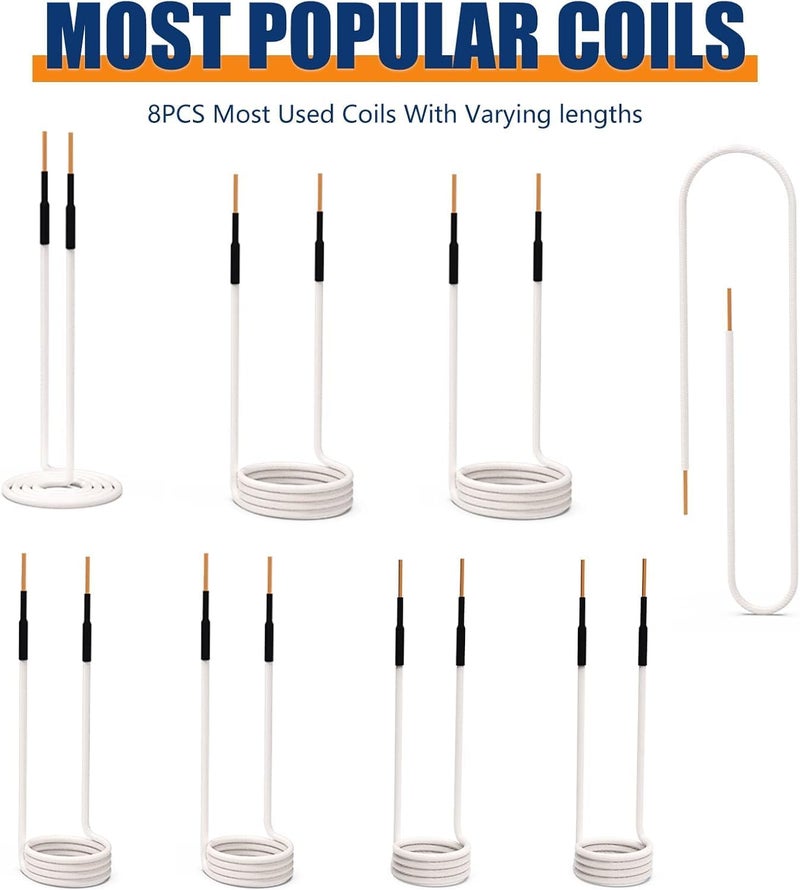ajee Induction Heater Coil Kit 8PCS - Magnetic Heat Resistant Coils for Rusty Bolt Removal - Image 2