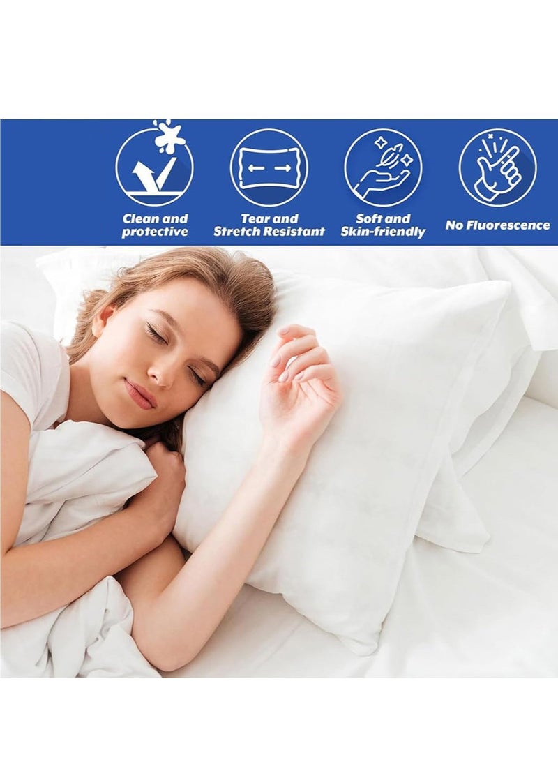 Hoasis Disposable Pillowcases,10 Pcs Travel Single Use Pillow Covers,Non Woven Pillow Case Covers Individually Wrapped,Portable Pillow Sheets for Business Trips Hotels Bedding Supplies-White - Image 5