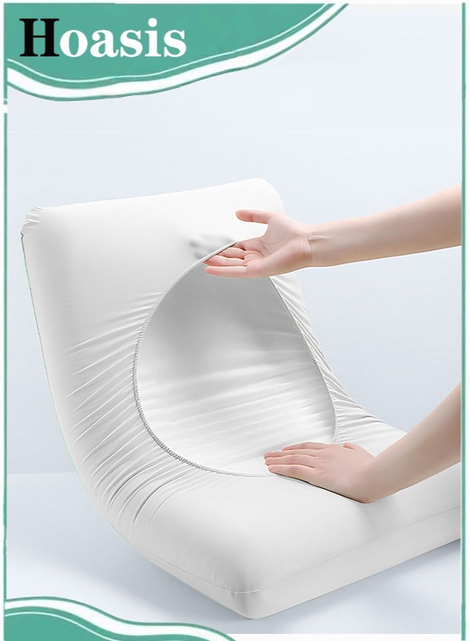 Hoasis Disposable Pillowcases,10 Pcs Travel Single Use Pillow Covers,Non Woven Pillow Case Covers Individually Wrapped,Portable Pillow Sheets for Business Trips Hotels Bedding Supplies-White - Image 1