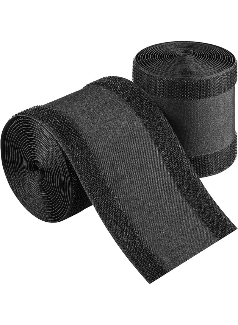 BIGTHREE Floor Cable Protectors, Floor Cable Protector Pads, Velcro Cable Protector, Simple and Beautiful, Used to Protect The Cable and Prevent Tripping Over The Cords (Black). - Image 1