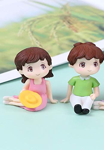 BHOOLU&GOOLU PVC Lovers- Seating Couple Figurine, 5 X 2.5 cm, Multicolor, 2 Piece - Image 2