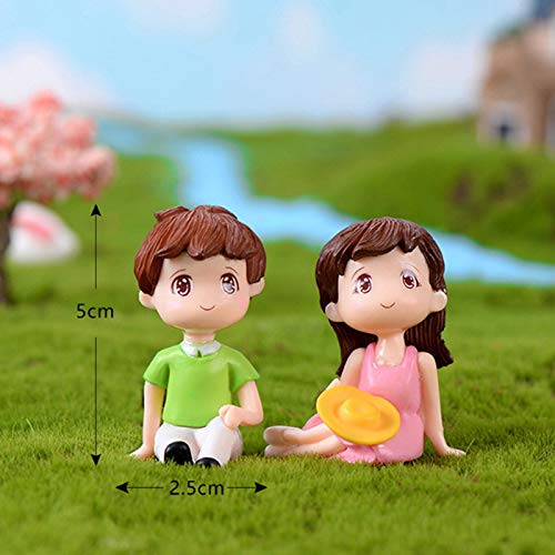 BHOOLU&GOOLU PVC Lovers- Seating Couple Figurine, 5 X 2.5 cm, Multicolor, 2 Piece - Image 5