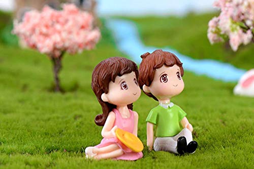 BHOOLU&GOOLU PVC Lovers- Seating Couple Figurine, 5 X 2.5 cm, Multicolor, 2 Piece - Image 4