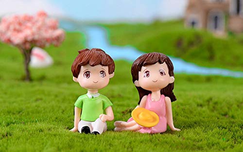 BHOOLU&GOOLU PVC Lovers- Seating Couple Figurine, 5 X 2.5 cm, Multicolor, 2 Piece - Image 3