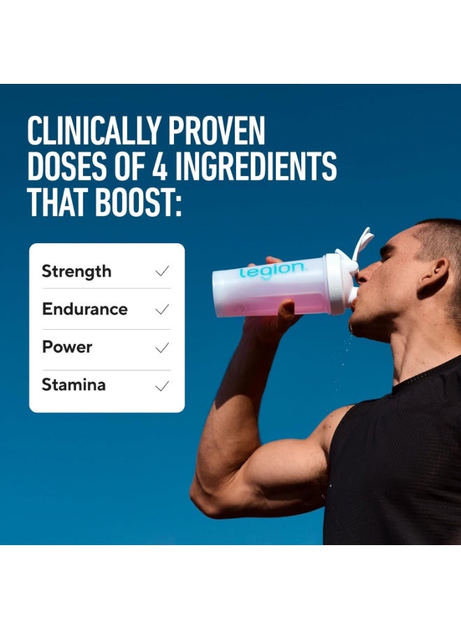 Legion Pulse Stim-Free Pre-Workout Tropical Punch 20 Servings (432g) – Caffeine-Free Pump, Endurance & Focus - Image 4