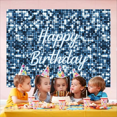Party Baazaar Blue Birthday Backdrop 5x4 Ft | Backdrops for Decoration | Birthday Decoration Backdrop | Banner for Kids Theme Party - Image 4