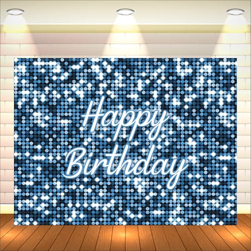 Party Baazaar Blue Birthday Backdrop 5x4 Ft | Backdrops for Decoration | Birthday Decoration Backdrop | Banner for Kids Theme Party - Image 1