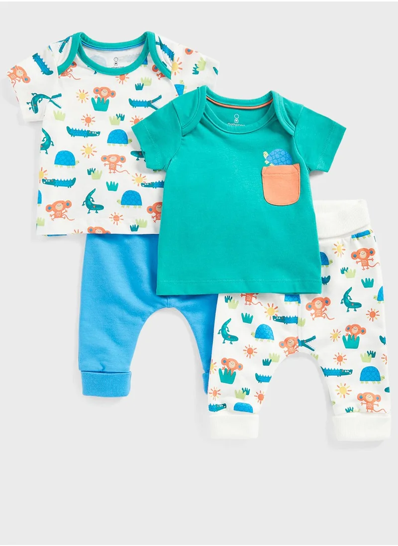 mothercare Kids 4 Piece Essential T-Shirt & Sweatpants