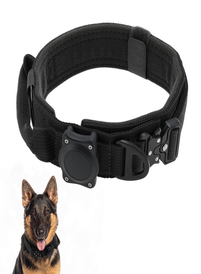 GLIDESMOOTH Dog Collar, Waterproof Tactical Dog Collar with Control Handle and Zinc Alloy Buckle, Pet Collar for AirTag, Medium Large Dogs, XLarge, Black (Includes Screwdriver Accessories) - Image 1
