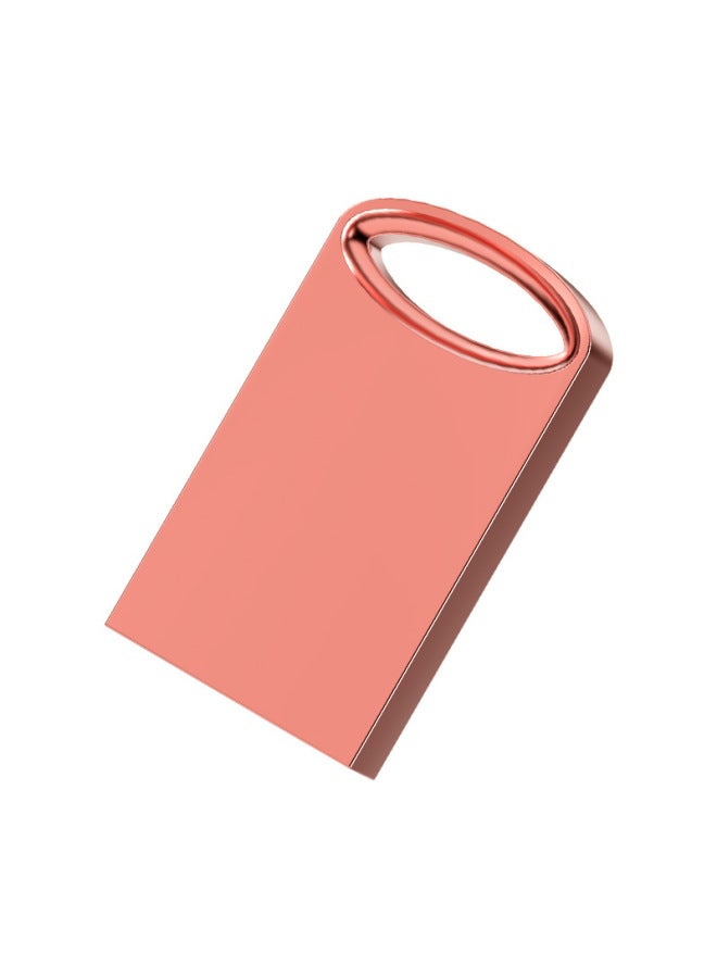 Metal Usb Flash Drive 32G High Speed 16g Car Mini Usb Flash Drive Usb Custom Advertising Music Waterproof Gift Usb Flash Drive-Color:Rose Gold-Capacity:4GB - Image 1