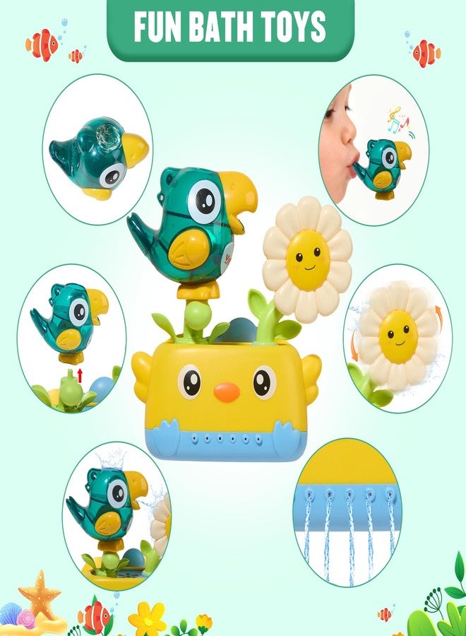 AMCHSURI Bath Toys Toddlers 2-4, Mold Free Toddler Bath Toys for Kids Ages 1-3, Baby Bathtub Water Toys with Strong Suction Cups Waterfall Shower Toy with Bath Cups & Watering Can for 18+ Months Boy Girl Gifts - Image 5