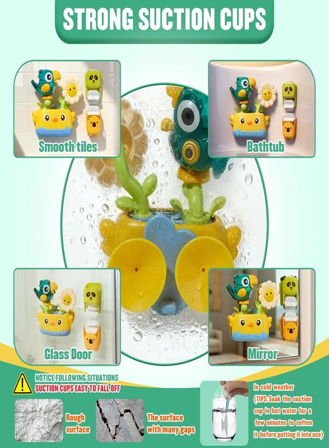 AMCHSURI Bath Toys Toddlers 2-4, Mold Free Toddler Bath Toys for Kids Ages 1-3, Baby Bathtub Water Toys with Strong Suction Cups Waterfall Shower Toy with Bath Cups & Watering Can for 18+ Months Boy Girl Gifts - Image 4