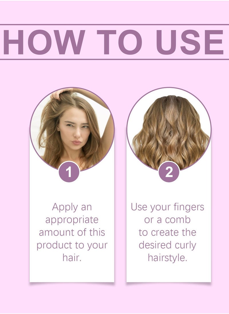 No evaporation film curling cream nourishes and repairs curly hair elasticity and volume lazy long-lasting shaping cream 114g - Image 3