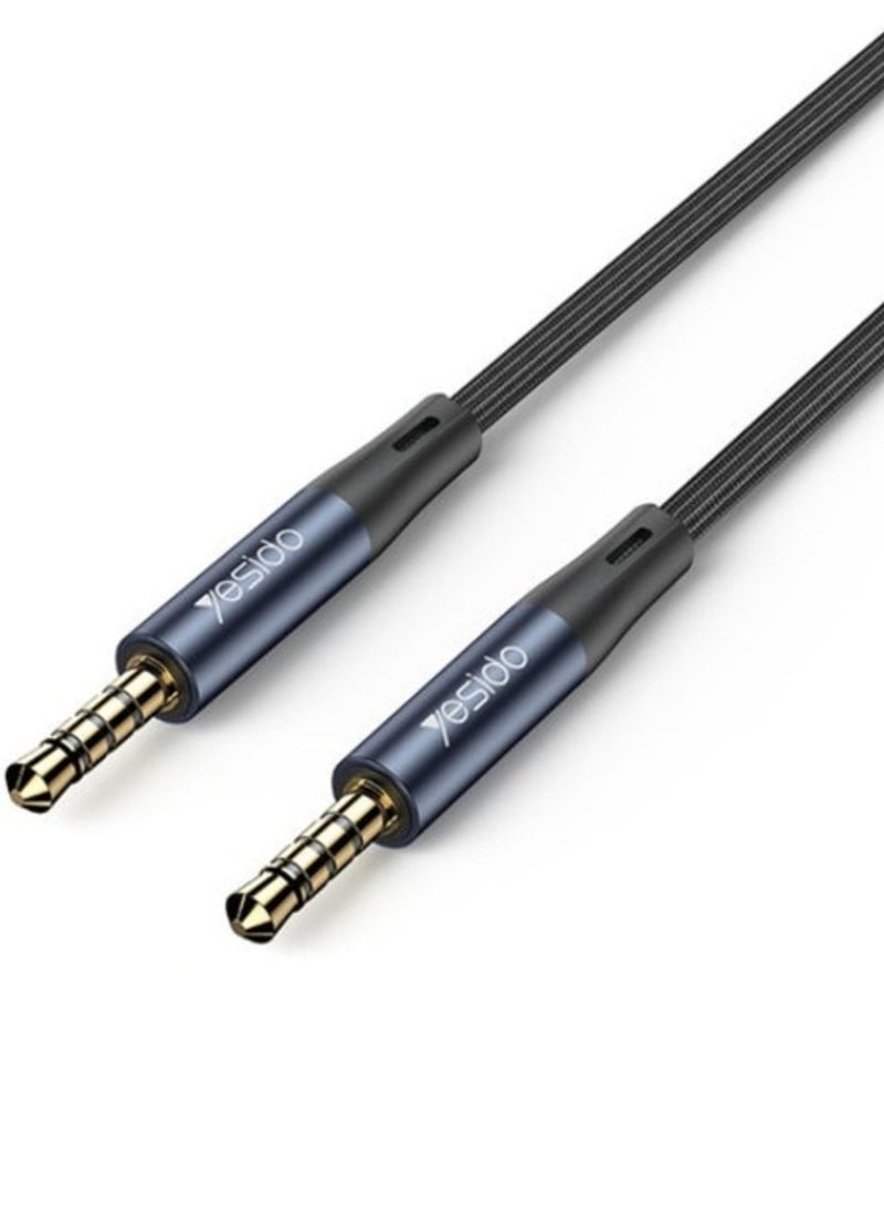 ELTRAZONE YAU43 3.5mm AUX Audio Adapter Cable – Black, Premium 3.5mm Male to Male Connection - Image 1