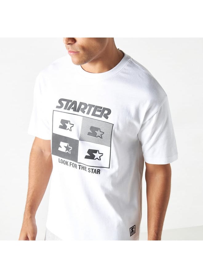 STARTER Starter Print Crew Neck T-shirt with Short Sleeves  - Image 4