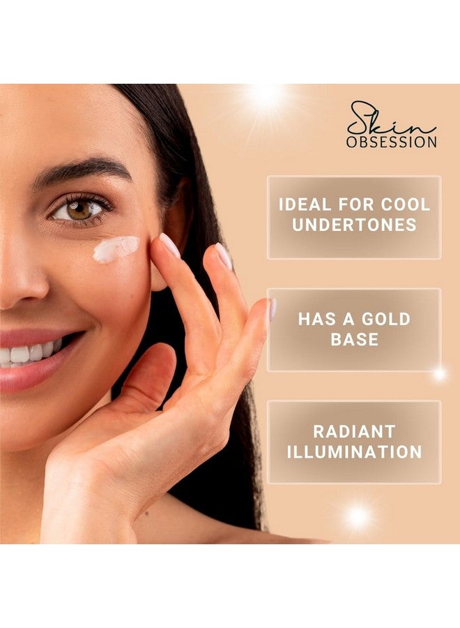 Skin Obsession كريم لومي ستروب من سكين أوبسشن باللون الذهبي SPF 50 PA+++ | توهج فوري وحماية قوية | غير دهني، خفيف الوزن | واقي شمس لجميع أنواع البشرة | واقي شمس SPF 50، 30 جرام مع النياسيناميد وحمض الهيالورونيك - Image 3