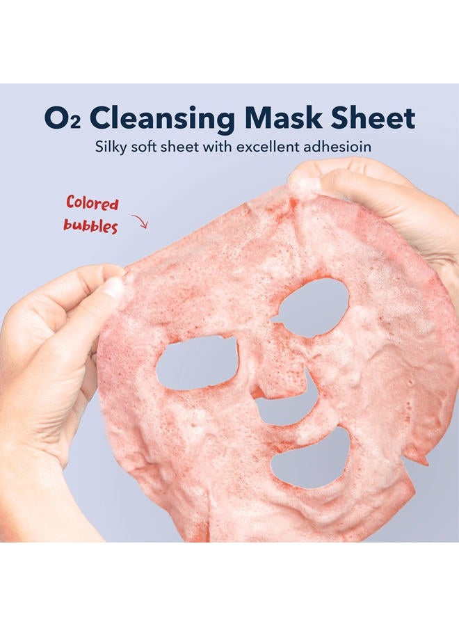 Purederm Deep Purifying Pink O2 Bubble Mask Peach (5 Pack) – Bubble Face Sheet Mask for Purifying & Moisturizing - Image 5