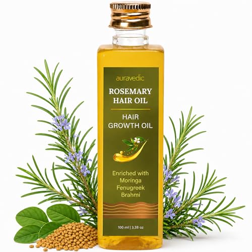 Auravedic Rosemary Hair Oil For Hair Growth 100 Ml Pure Rosemary Oil For Hair Growth with Moringa Black Cumin Jojoba Amla and Almond - Image 1