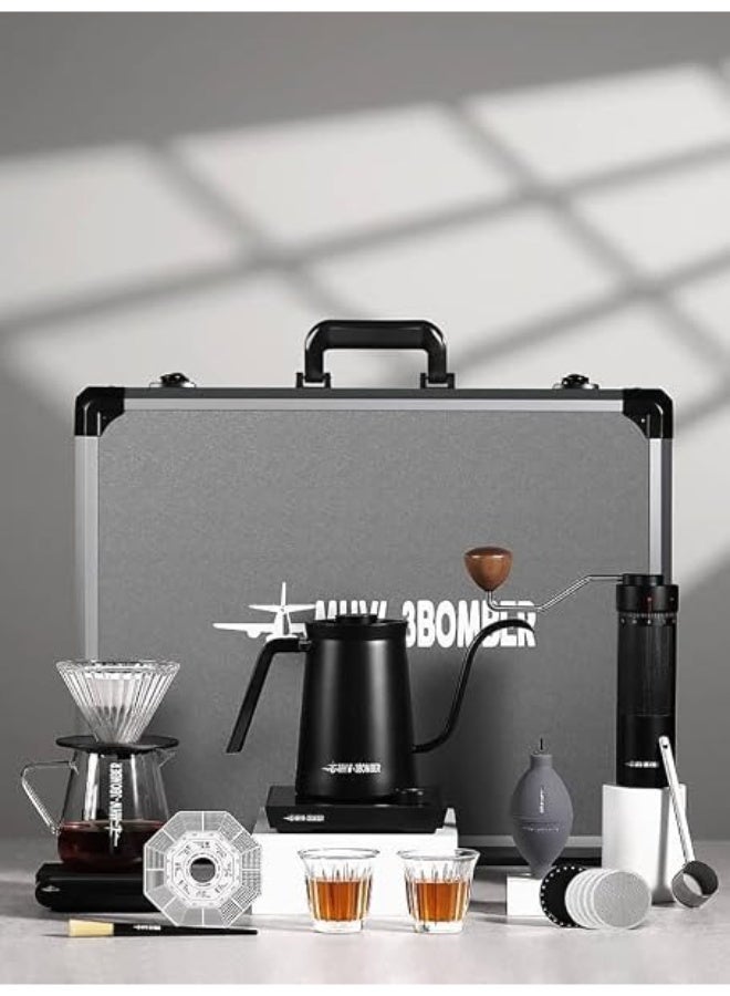 ام اتش دابيلو - ثري بومبار MHW-3BOMBER B-3 Tactical Coffee Station Set – مجموعة تحضير القهوة الاحترافية 12 قطعة مع حقيبة تكتيكية محمولة – لون أسود - Image 1