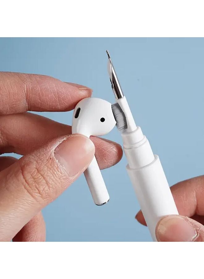 White 3 in 1 Earbuds Cleaning Kit for Wireless Earphones and Headphones - Image 2