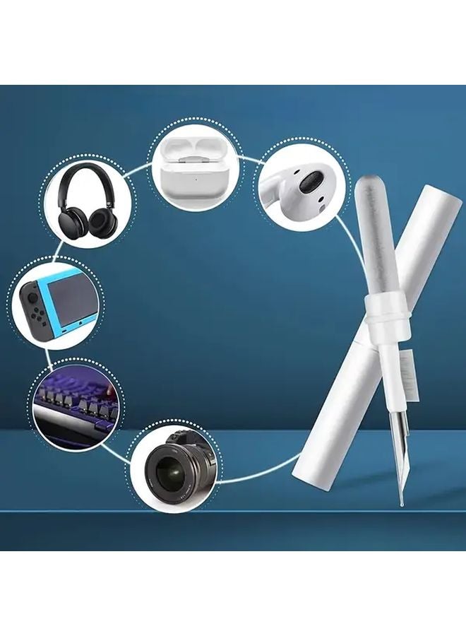 White 3 in 1 Earbuds Cleaning Kit for Wireless Earphones and Headphones - Image 4